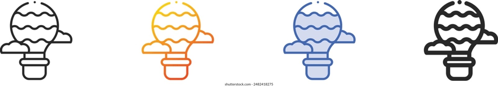 discover icon.Thin Linear, Gradient, Blue Stroke and bold Style Design Isolated On White Background