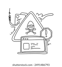 Descubra destaca la importancia de la protección digital con diseños de ciberseguridad de ilustración plana