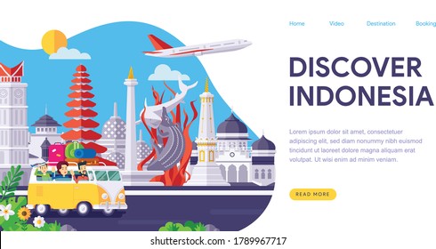 Discover Indonesia Landmarks Landing Page