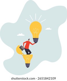 Solución de Descubra Insight o Intelligence, mejor resultado o resultado, solución o búsqueda de soluciones, búsqueda de nuevas innovaciones, concepto de personas.