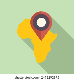 Discover the location of africa on the map with a pin for travel, tourism, and adventure, using gps navigation in this continent as a destination point