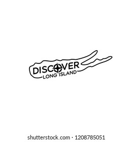 Discover Long Island Logo Icon Designs Vector