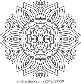 Discover the mesmerizing beauty of this intricate floral mandala design. With its delicately detailed petals, leaves, and geometric patterns, this mandala exudes a sense of harmony and balance.