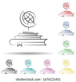 Discover multi color set icon. Simple thin line, outline vector of education icons for ui and ux, website or mobile application