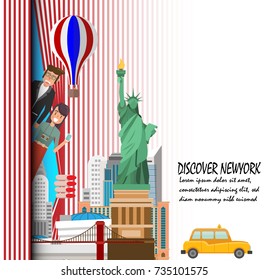 Discover Newyork. Travel to Newyork presentation template.