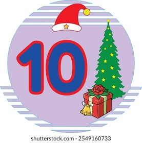 Discover the "Number 10 " vector art illustration, featuring line art, silhouettes, icons, and logo elements.