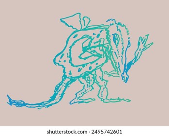 Discover our ancient script logo with a dragon monster pattern and Roman text. Designed to evoke a sense of history and mythology, perfect for fantasy-themed projects, historical events, and G