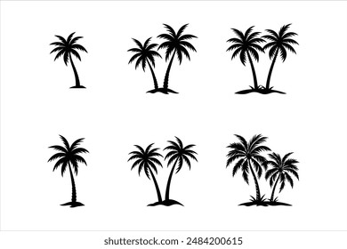 Discover our bundle of palm tree logo vector illustrations, ideal for tropical-themed designs. Perfect for branding, icons, and more. High-quality, editable digital files