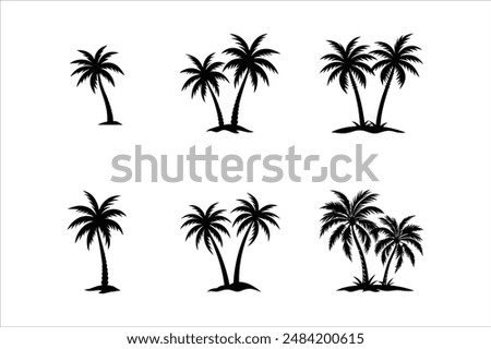 Discover our bundle of palm tree logo vector illustrations, ideal for tropical-themed designs. Perfect for branding, icons, and more. High-quality, editable digital files
