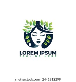 Discover our captivating logo design showcasing a woman adorned with leaves, symbolizing the harmony between nature and organic elements. Explore now!