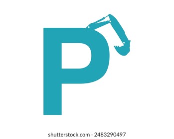Discover our construction logo vector featuring an excavator arm. Designed to symbolize strength and precision, it's perfect for construction companies, heavy machinery services, and building p
