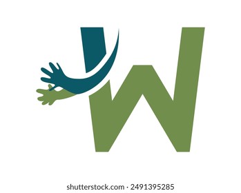 Discover our health and helping logo vector, designed to symbolize care and support. Featuring a compassionate, modern design, perfect for healthcare providers, support groups, and wellness W