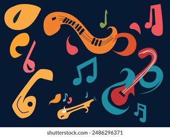 Discover our music pattern logo vector, designed to symbolize rhythm and harmony. Featuring a dynamic, artistic design, perfect for music festivals, bands, and audio-related businesses L