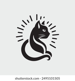 Discover our premium collection of cat logo silhouette vectors, perfect for adding a touch of elegance and simplicity to your branding. 