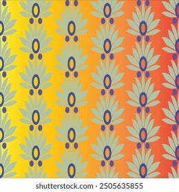 Entdecken Sie unsere nahtlosen Vektorgrafiken mit abstrakten Vintage-Blumenmustern. Diese vielseitigen Muster verbinden klassische Eleganz mit modernen Farbverläufen und bieten zeitlosen Charme für jedes Designprojekt.