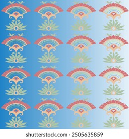 Discover our seamless vector designs featuring vintage abstract floral patterns. Combining classic elegance with modern gradients, these versatile patterns offer timeless charm for any design project.