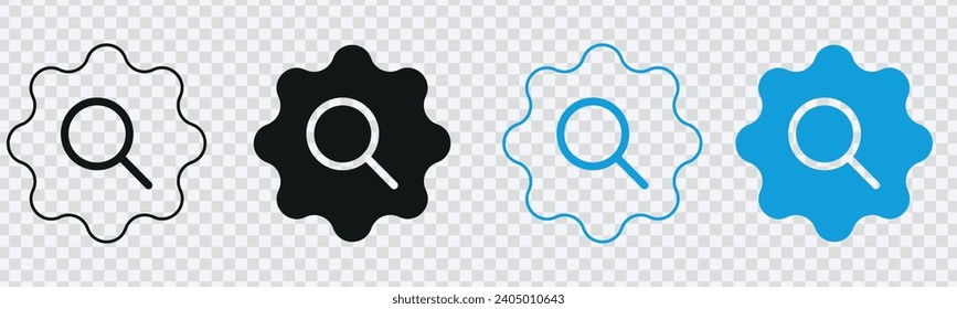 
"Discover with our Search Icon Button – A magnifying glass loupe symbol for efficient searches. Vector illustration for enhanced navigation."