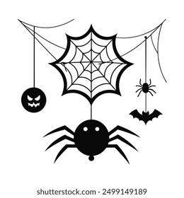 Discover our Spider Webs Halloween Elements Vector Illustration, perfect for adding a spooky touch to your Halloween designs. This detailed graphic is ideal for decorations, invitations, and more.