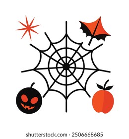 Discover our Spider Webs Halloween Elements Vector Illustration, perfect for adding a spooky touch to your Halloween designs. This detailed graphic is ideal for decorations, invitations, and more.