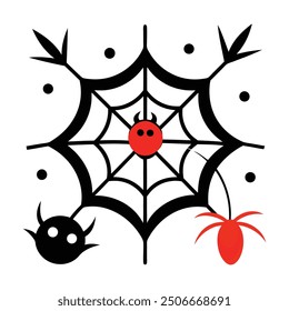 Discover our Spider Webs Halloween Elements Vector Illustration, perfect for adding a spooky touch to your Halloween designs. This detailed graphic is ideal for decorations, invitations, and more.