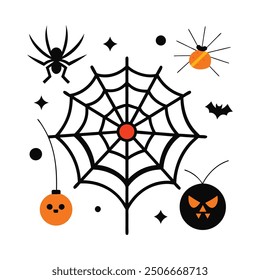 Descubra nuestra Ilustración vectorial de Elementos de Halloween Spider Webs, perfecta para agregar un toque espeluznante a tus diseños de Halloween. Este gráfico detallado es ideal para decoraciones, invitaciones y más.