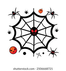 Discover our Spider Webs Halloween Elements Vector Illustration, perfect for adding a spooky touch to your Halloween designs. This detailed graphic is ideal for decorations, invitations, and more.