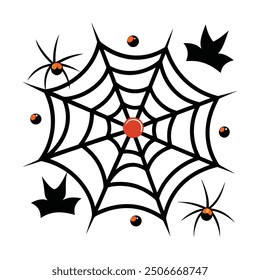 Discover our Spider Webs Halloween Elements Vector Illustration, perfect for adding a spooky touch to your Halloween designs. This detailed graphic is ideal for decorations, invitations, and more.