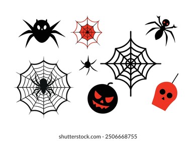 Descubra nuestra Ilustración vectorial de Elementos de Halloween Spider Webs, perfecta para agregar un toque espeluznante a tus diseños de Halloween. Este gráfico detallado es ideal para decoraciones, invitaciones y más.