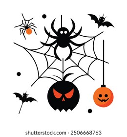 Descubra nuestra Ilustración vectorial de Elementos de Halloween Spider Webs, perfecta para agregar un toque espeluznante a tus diseños de Halloween. Este gráfico detallado es ideal para decoraciones, invitaciones y más.