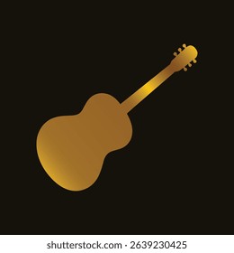 Discover our stunning golden guitar vector, perfect for music-themed projects and branding. This elegant design adds a touch of sophistication and creativity, making it ideal for posters, album covers