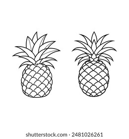 Discover our vibrant summer fruits pineapple vector illustration, perfect for adding a tropical touch to your digital graphic design projects.