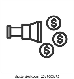 Discover Outline Icon Vector Illustration