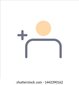 Discover People, Instagram, Sets  Flat Color Icon. Vector icon banner Template