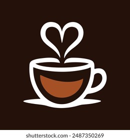 Discover the perfect blend of love and caffeine with our "Coffee Cup with Heart Shape Vector" design. Ideal for logos, marketing, and digital art, this high-quality vector features a coffee cup