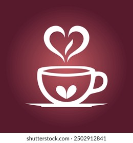 Discover the perfect blend of love and caffeine with our "Coffee Cup with Heart Shape Vector" design. Ideal for logos, marketing, and digital art, this high-quality vector features a coffee cup