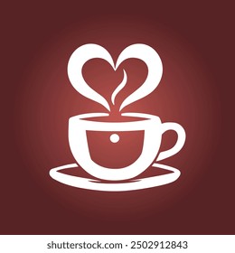 Discover the perfect blend of love and caffeine with our "Coffee Cup with Heart Shape Vector" design. Ideal for logos, marketing, and digital art, this high-quality vector features a coffee cup