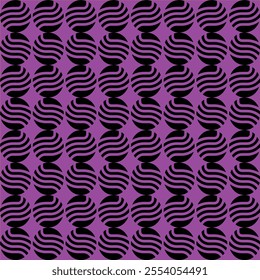 Discover a seamless purple wave pattern in a versatile vector template. Perfect for backgrounds, prints, and designs needing vibrant, fluid, and modern color patterns. Easy to customize