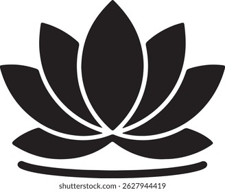 Discover a serene black lotus flower vector illustration, 