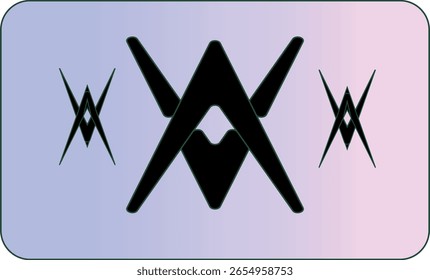 Descubra um impressionante design de logotipo futurista abstrato com um símbolo geométrico em um fundo de gradiente suave. Perfeito para projetos de tecnologia, inovação e branding, esta arte vetorial moderna
