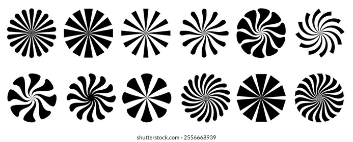 Discover striking black and white spiral patterns perfect for modern design projects and applications