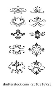 Discover a stunning collection of vintage decorative elements and ornaments in vector format. Perfect for enhancing your design projects with elegant and intricate details.