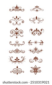  Descubra uma impressionante coleção de elementos decorativos vintage e ornamentos em formato vetorial. Perfeito para aprimorar seus projetos de design com detalhes elegantes e complexos.