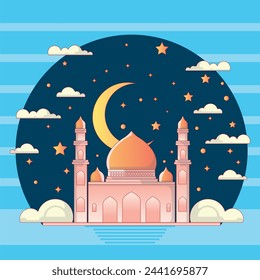 Discover stunning illustrations of mosques in intricate vector art designs. Explore the beauty of these architectural wonders in detailed and captivating drawings.