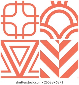 Descubra um design de padrão laranja e branco impressionante! Ideal para decoração ou têxteis.