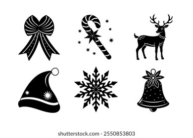 Discover stunning ribbon, bell, reindeer, candy, and hat graphics ideal for Shutterstock. Perfect for holiday-themed designs, branding, and creative projects.