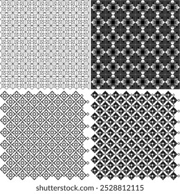 "Descubra un conjunto impresionante de 4 diseños de patrones abstractos geométricos, perfecto para proyectos modernos. Estos archivos EPS de alta calidad cuentan con Formas audaces y colores vibrantes, ideales para el Diseño web.