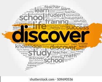 DISCOVER Think Bubble word cloud, business concept
