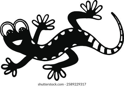 Discover this charming set of animal silhouettes featuring an adorable little frog, a cheerful singing koala, a funny running lizard, and a happy waving octopus—all set against a clean