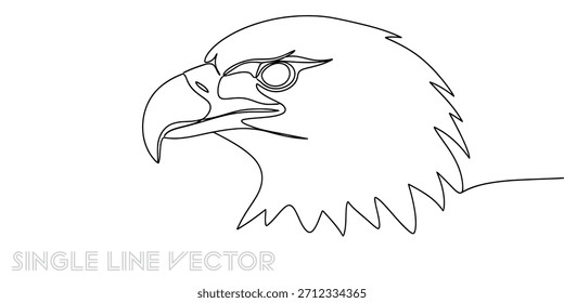Descubra esta elegante ilustração em linha contínua de uma cabeça de águias, perfeita para marcas, logotipos e projetos de design contemporâneos que buscam uma estética poderosa e minimalista