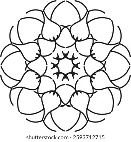 Discover traditional mandala art designs in vector illustration format. Perfect for icons, logos, line art, silhouettes, and clipart. Ideal for adding unique, intricate designs to your projects.